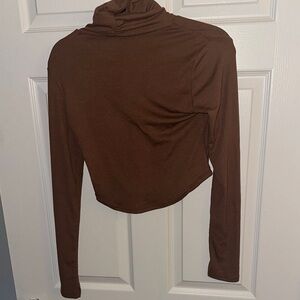 Brown Long Sleeve Women's Top